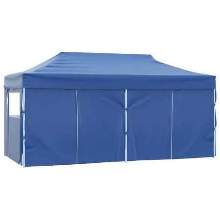  Cort de petrecere pliabil cu 4 pereți, albastru, 3 x 6 m, oțel