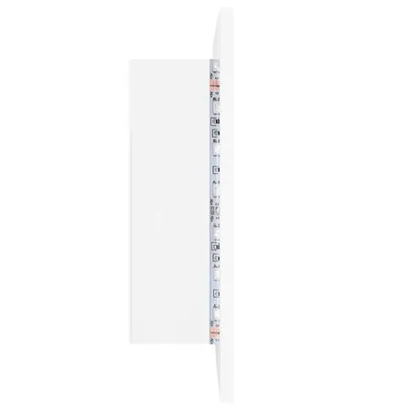  Dulap de baie cu oglindă și LED, alb, 60x12x45 cm acril