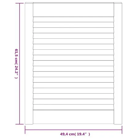  Uși de dulap design lambriu 4 buc. 61,5x49,4 cm lemn masiv pin
