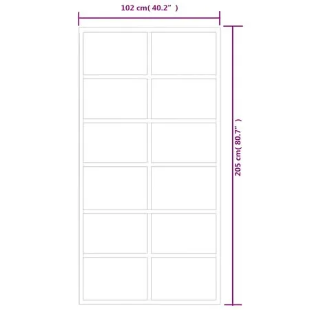  Ușă glisantă, negru, 102x205 cm, sticlă ESG și aluminiu