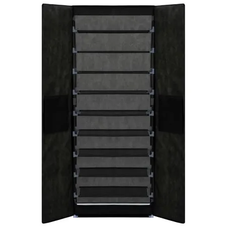  Pantofar, negru, 60 x 30 x 166 cm, material textil