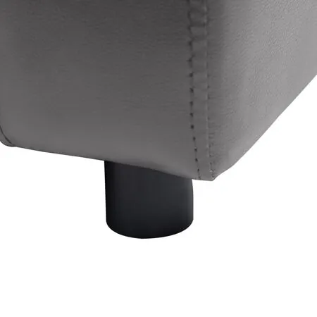  Canapea pentru câini, gri, 80 x 50 x 40 cm, piele ecologică