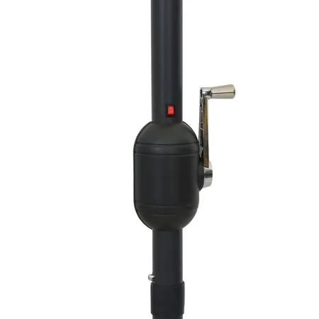  Umbrelă de soare cu LED-uri, stâlp aluminiu, antracit, 300 cm