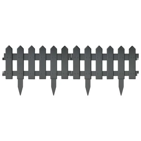 Borduri de gazon, 25 buc., antracit, 10 m, PP