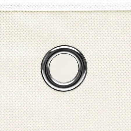  Cutii depozitare cu capace 4 buc. alb, 32x32x32 cm, textil
