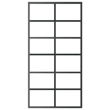  Ușă glisantă, negru, 102x205 cm, sticlă ESG și aluminiu