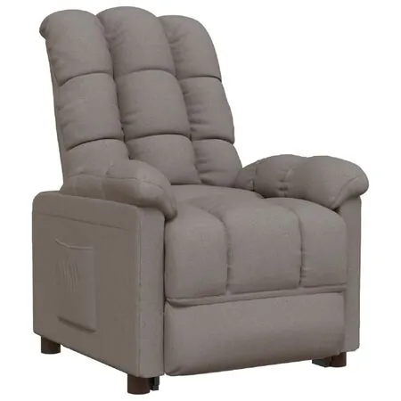  Fotoliu rabatabil, gri taupe, material textil