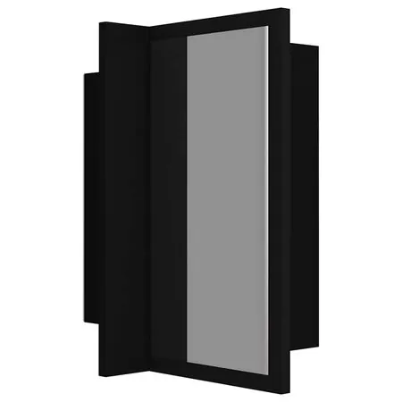  Dulap de baie cu oglindă & LED, negru, 40x12x45 cm, acril