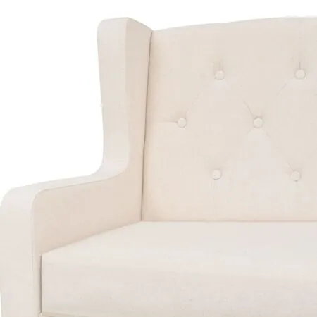  Fotoliu, alb crem, material textil