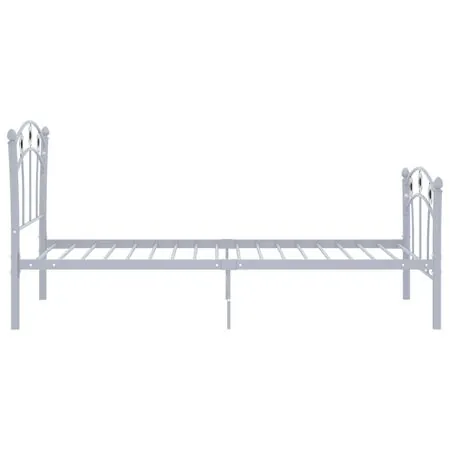  Cadru de pat, cu model de fotbal, gri, 90 x 200 cm, metal