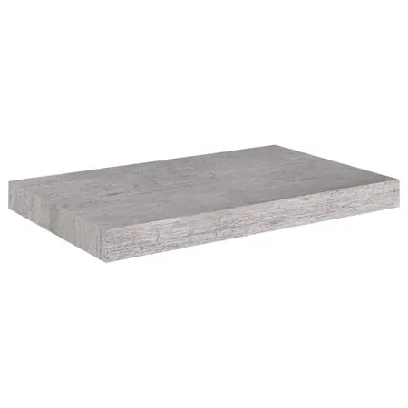  Raft de perete suspendat, gri beton, 50x23x3,8 cm, MDF