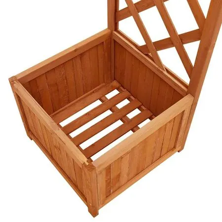  Pergolă de grădină cu jardinieră, lemn masiv de brad