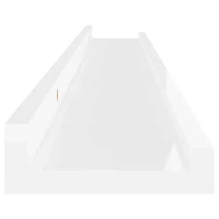  Rafturi de perete, 2 buc., alb extralucios, 80x9x3 cm