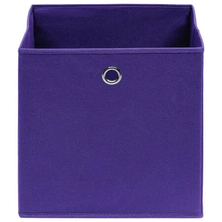  Cutii de depozitare 4 buc. violet, 28x28x28 cm, textil nețesut