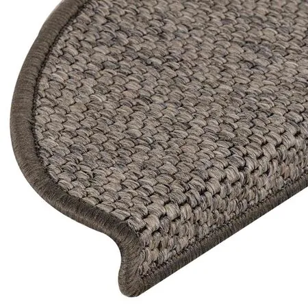  Covorașe autoadezive de scări 15 buc. maro bej 65x21x4cm sisal