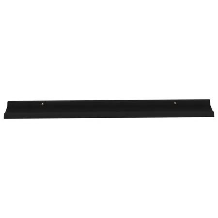  Rafturi de perete, 2 buc., negru, 100x9x3 cm