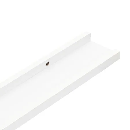  Rafturi de perete, 2 buc., alb, 115x9x3 cm