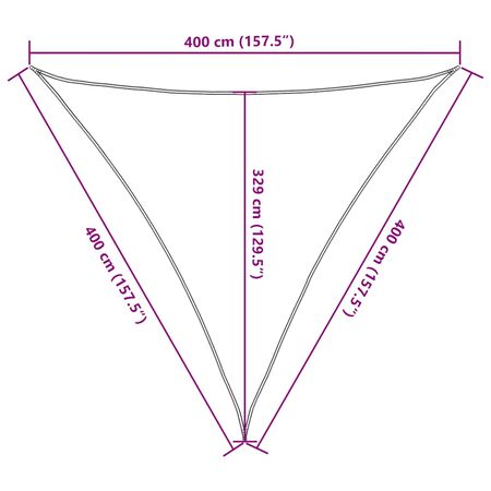  Pânză parasolar, albastru, 4x4x4 m, HDPE, 160 g/m²