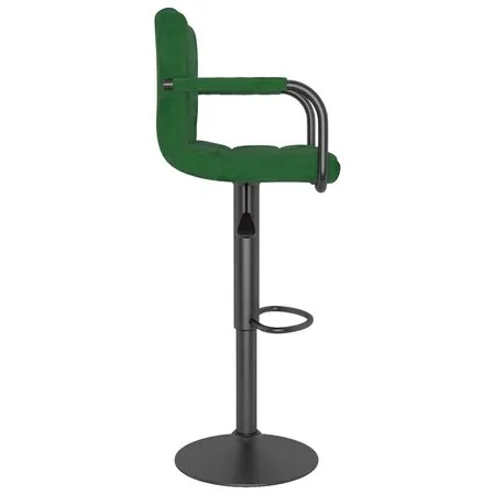  Scaune de bar, 2 buc., verde închis, catifea
