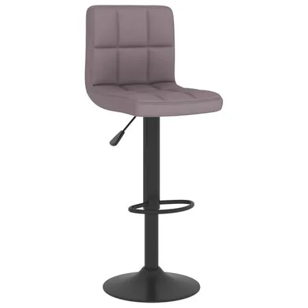  Scaune de bar, 2 buc., gri taupe, material textil