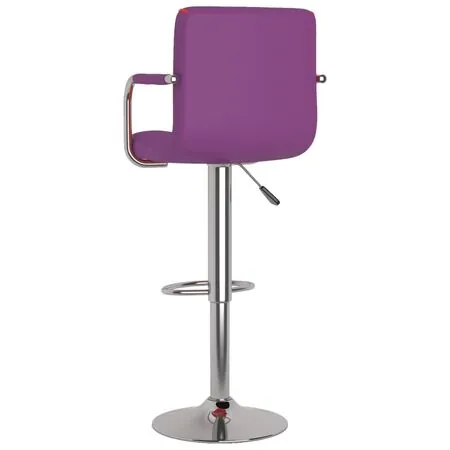  Scaune de bar, 2 buc., violet, piele ecologică