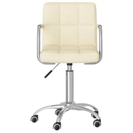  Scaun de birou pivotant, crem, material textil