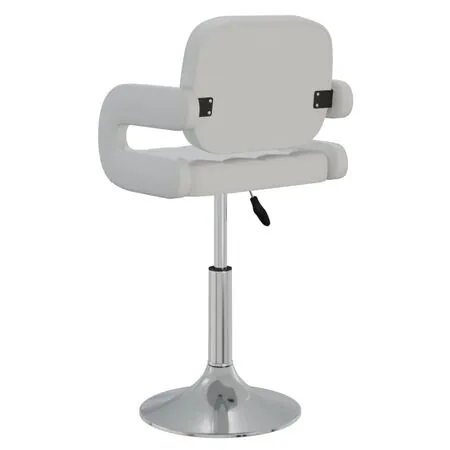  Scaune de bucătărie pivotante, 2 buc., alb, piele artificială