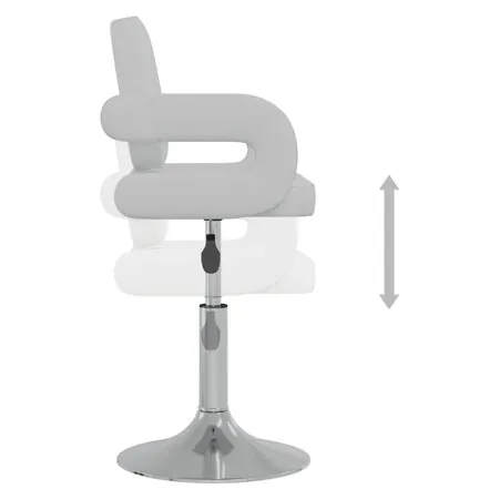  Scaune de bucătărie pivotante, 2 buc., alb, piele artificială