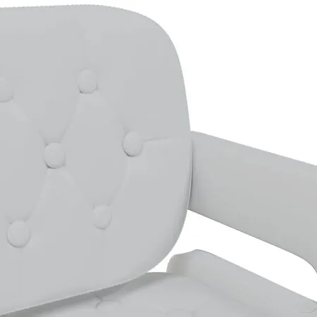  Scaune de bucătărie pivotante, 2 buc., alb, piele artificială
