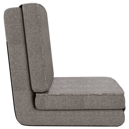  Scaun de podea pliabil, gri deschis, material textil
