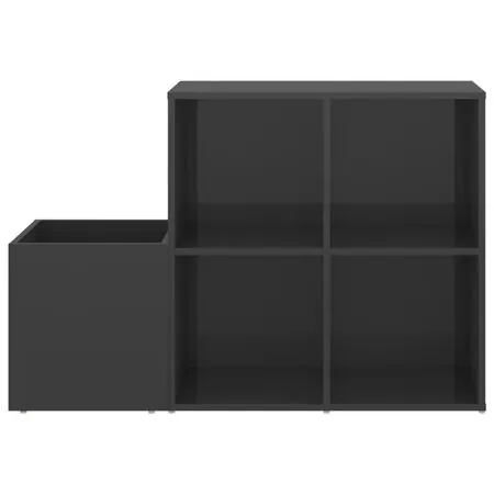  Pantofar de hol, gri extralucios, 105x35,5x70cm, lemn prelucrat