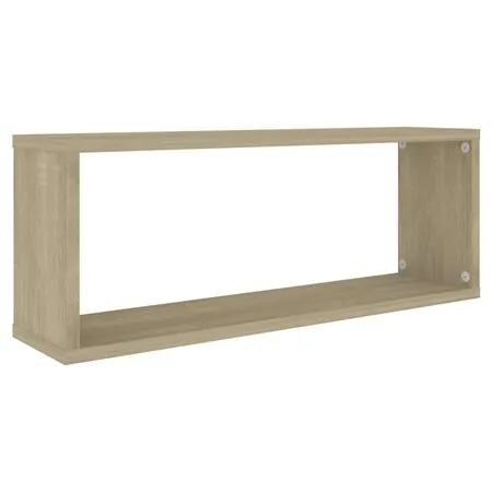  Rafturi de perete cub, 4 buc., stejar sonoma, 60x15x23 cm, PAL