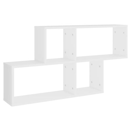  Raft de perete, alb, 100x18x53 cm, lemn prelucrat