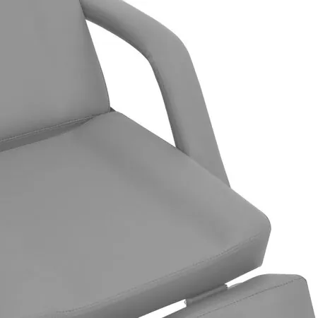  Scaun tratament de înfrumusețare, gri, 180x62x78 cm, piele eco