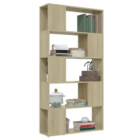  Bibliotecă/Separator cameră, stejar Sonoma, 80x24x155 cm, PAL