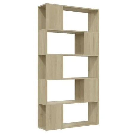  Bibliotecă/Separator cameră, stejar Sonoma, 80x24x155 cm, PAL
