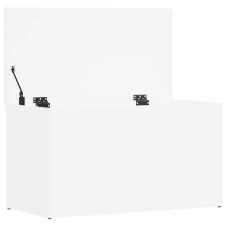  Cufăr depozitare, alb extralucios, 84x42x46 cm, lemn compozit