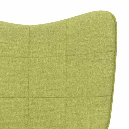  Scaun balansoar cu taburet, verde, textil