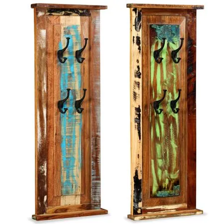  Cuier, 2 buc., 38x100 cm, lemn masiv reciclat