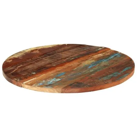  Blat de masă rotund, 70 cm, lemn masiv reciclat, 25-27 mm
