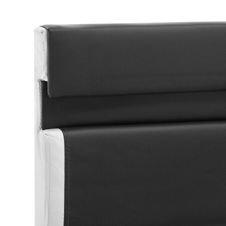  Cadru de pat cu LED, gri, 120 x 200 cm, piele ecologică