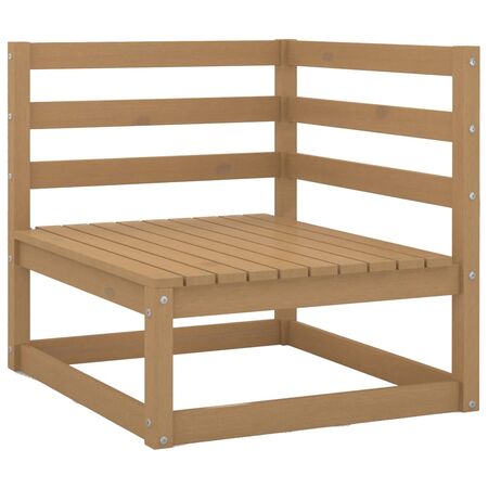  Set mobilier grădină&perne 2 piese, maro miere lemn masiv pin