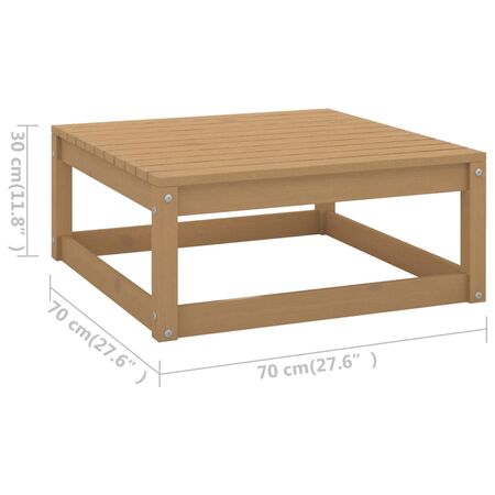  Set mobilier grădină&perne 2 piese, maro miere lemn masiv pin