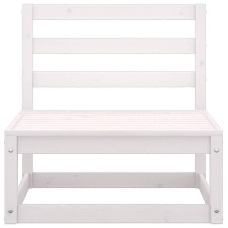  Set mobilier de grădină cu perne, 3 piese, alb, lemn masiv pin