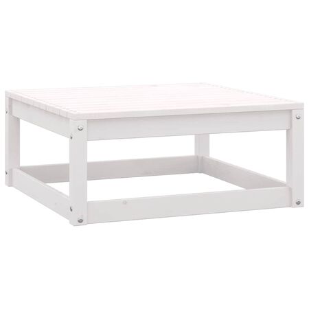  Set mobilier de grădină cu perne, 3 piese, alb, lemn masiv pin