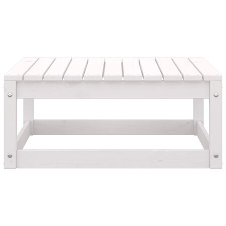  Set mobilier de grădină cu perne, 3 piese, alb, lemn masiv pin