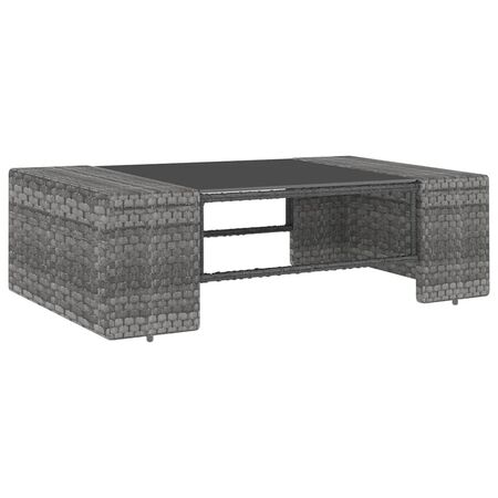  Set mobilier de grădină cu perne, 5 piese, gri, poliratan