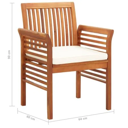  Set mobilier de exterior cu perne 7 piese lemn masiv de acacia