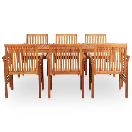  Set mobilier de exterior cu perne 7 piese lemn masiv de acacia