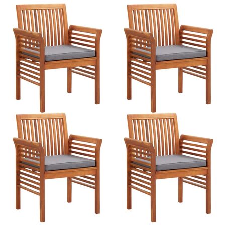  Set mobilier de exterior cu perne 5 piese, lemn masiv de acacia